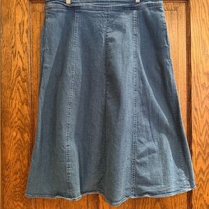 Koret Blue Denim A-Line Skirt - 37” waist